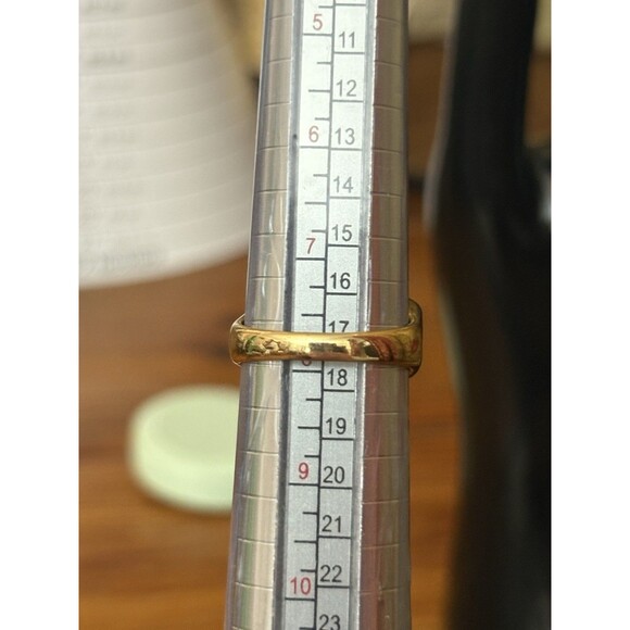 Vintage Gold Tone Black Onyx Heart Shape Size 7 Ring Statement Valentine - Picture 5 of 10